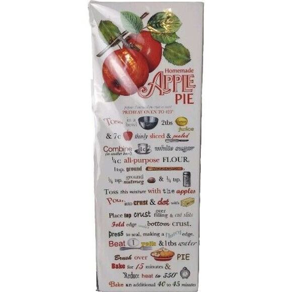 Mary Lake Thompson Flour Sack Towel 30" x 30" Apple Pie Recipe Kitchen Towel - Picture 1 of 5